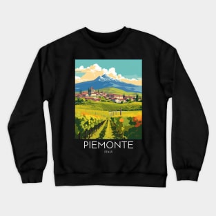 A Pop Art Travel Print of Piemonte - Italy Crewneck Sweatshirt